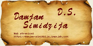 Damjan Simidžija vizit kartica